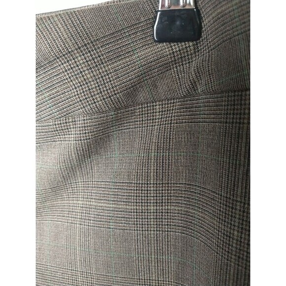 JM Collection Brown Black Green Plaid Button Clasp Zip Trouser Pants. Size 12 - Picture 10 of 12